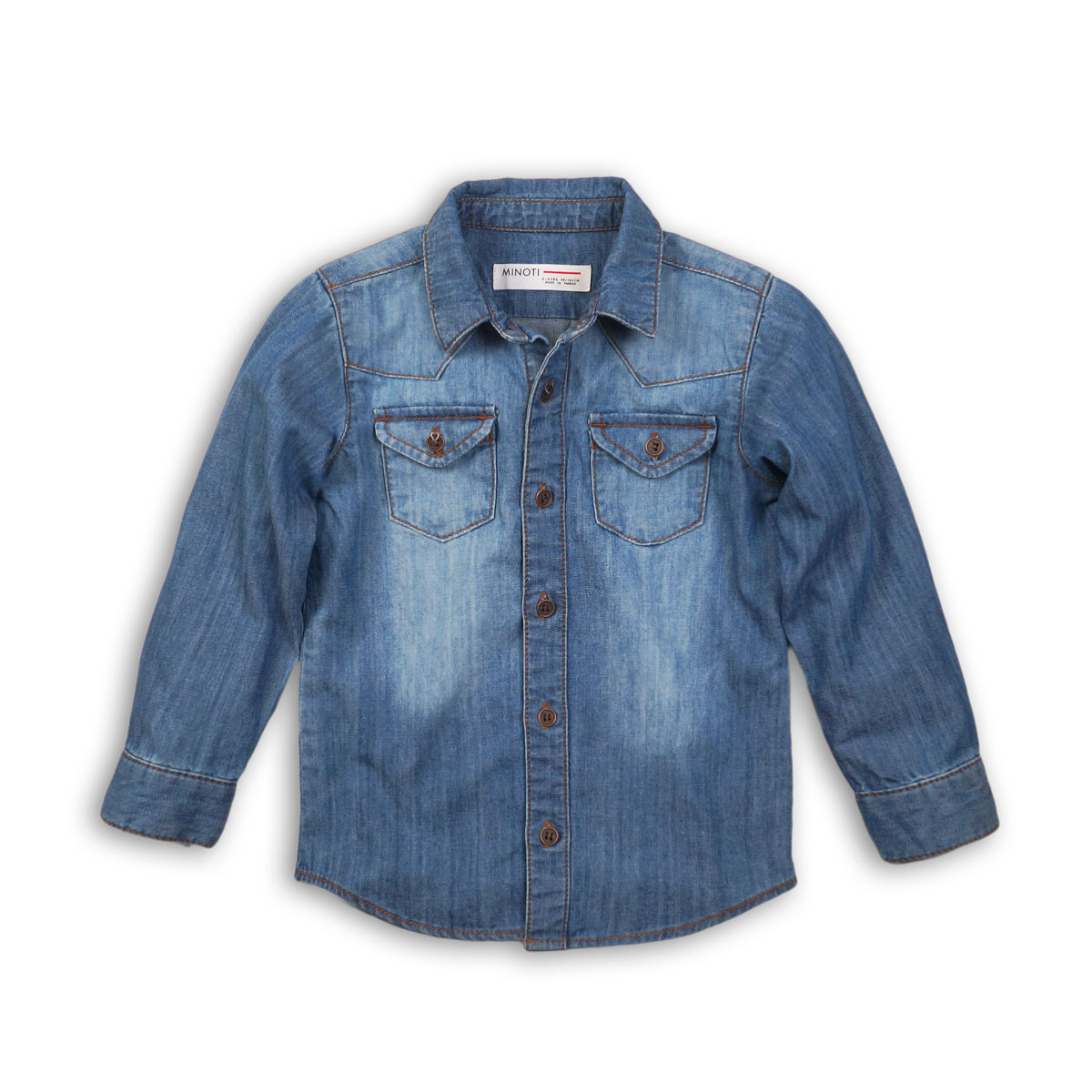 camasa denim cu buzunare minoti expo m318j006