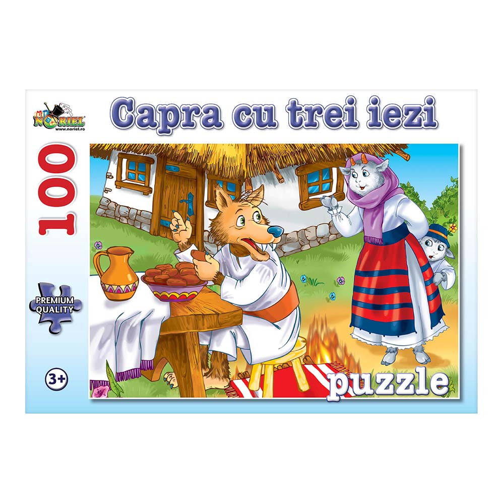 puzzle noriel - capra cu trei iezi, 100 piese