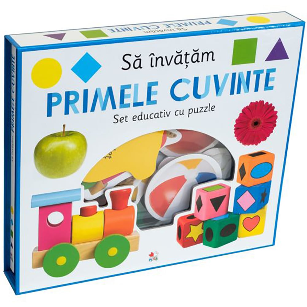 Carte editura litera, sa invatam primele cuvinte. set educativ cu puzzle