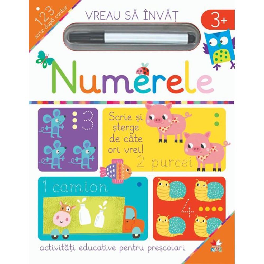 Carte editura litera, vreau sa invat, numerele
