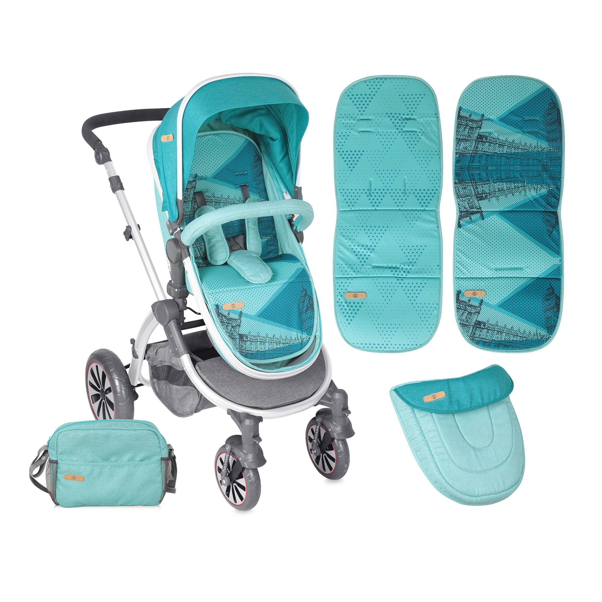 carucior copii 2 in 1 lorelli premium aurora london - aquamarine