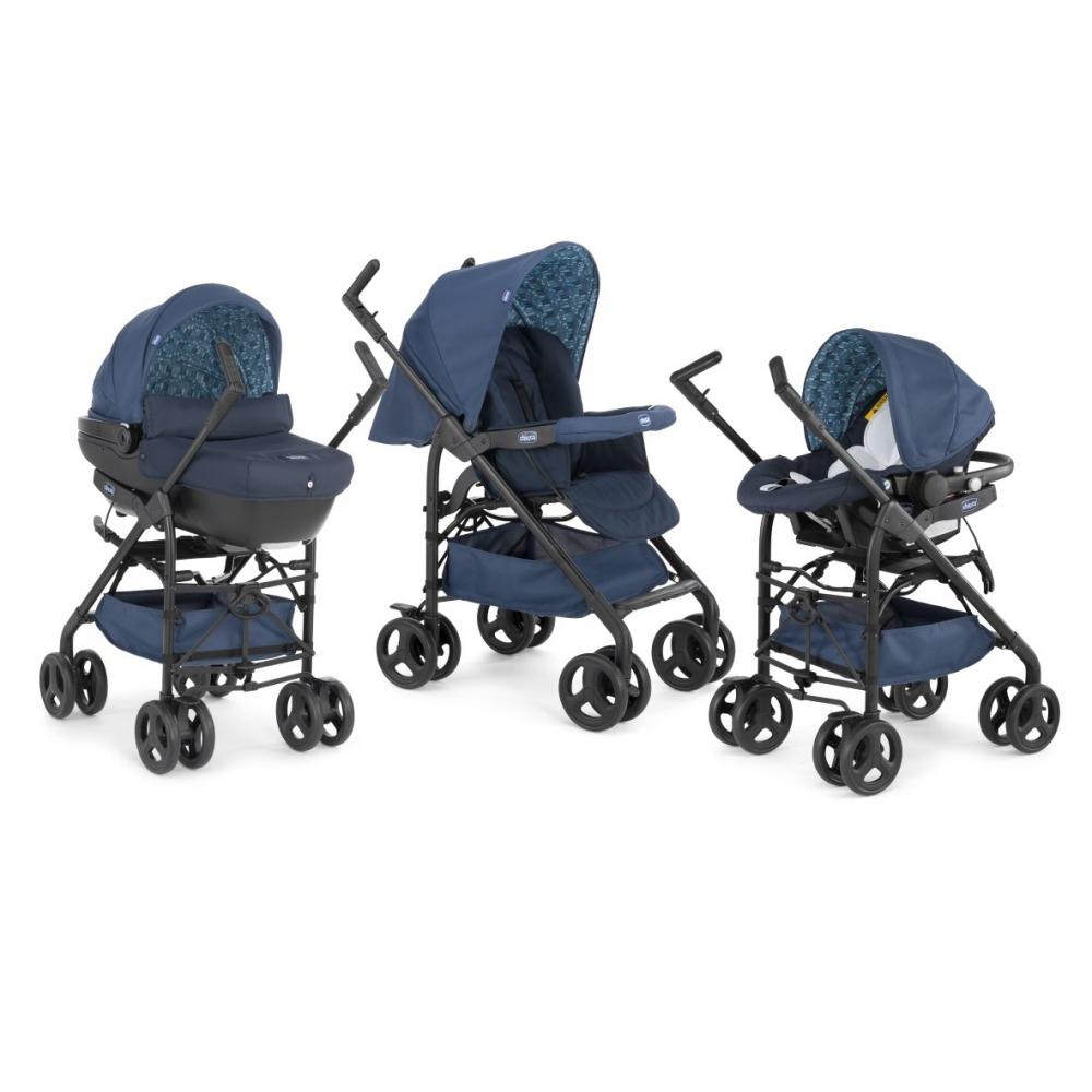 carucior copii 3 in 1 chicco trio sprint - midnight