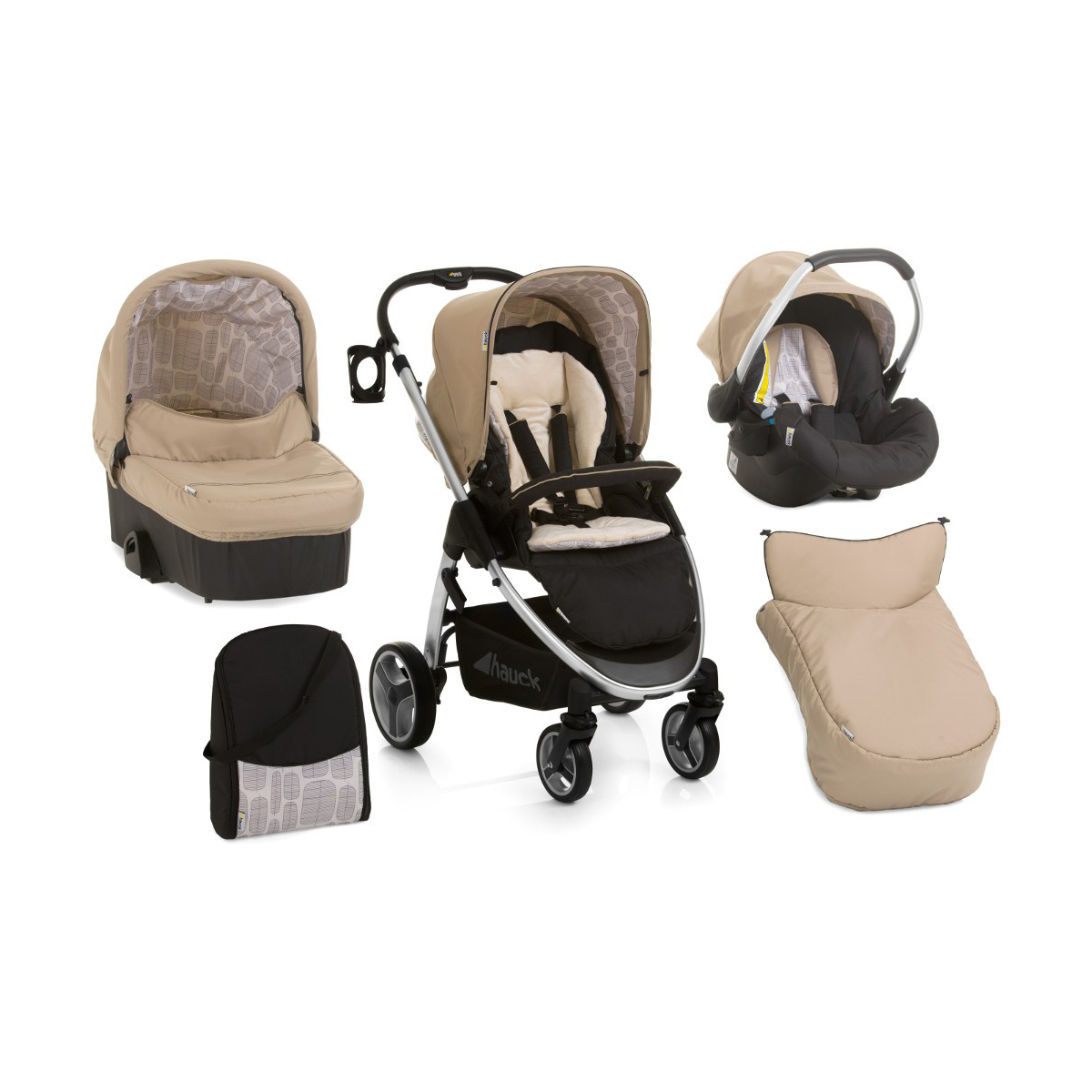 carucior copii 3 in 1 hauck lacrosse all in one - rock black