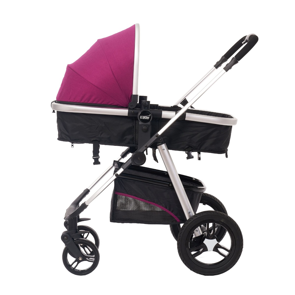 Carucior u-grow baby joy 2 in 1 din aluminiu, violet