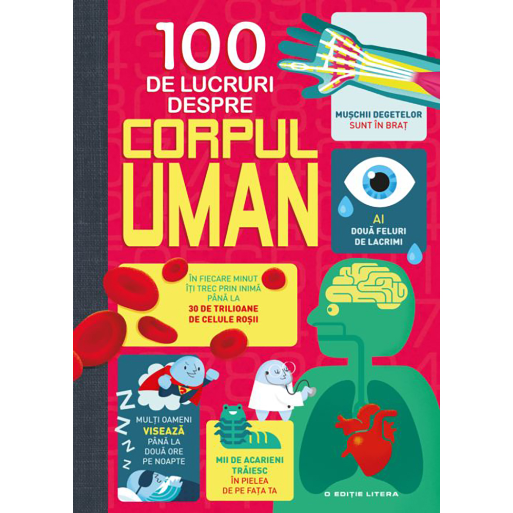 Carte Editura Litera, 100 de lucruri despre corpul uman 100% imagine 2022 protejamcopilaria.ro