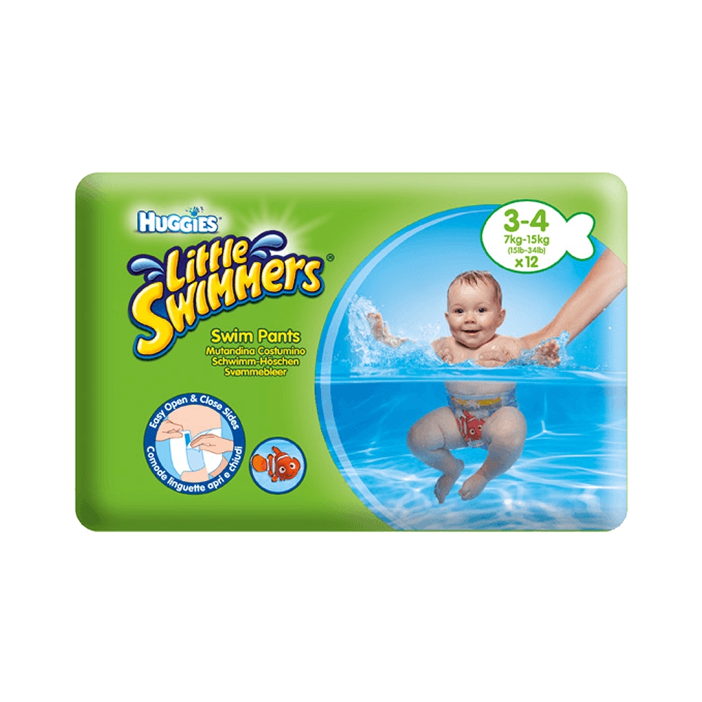 chilotei impermeabili copii huggies little swimmers, 12 buc, 7 - 15 kg
