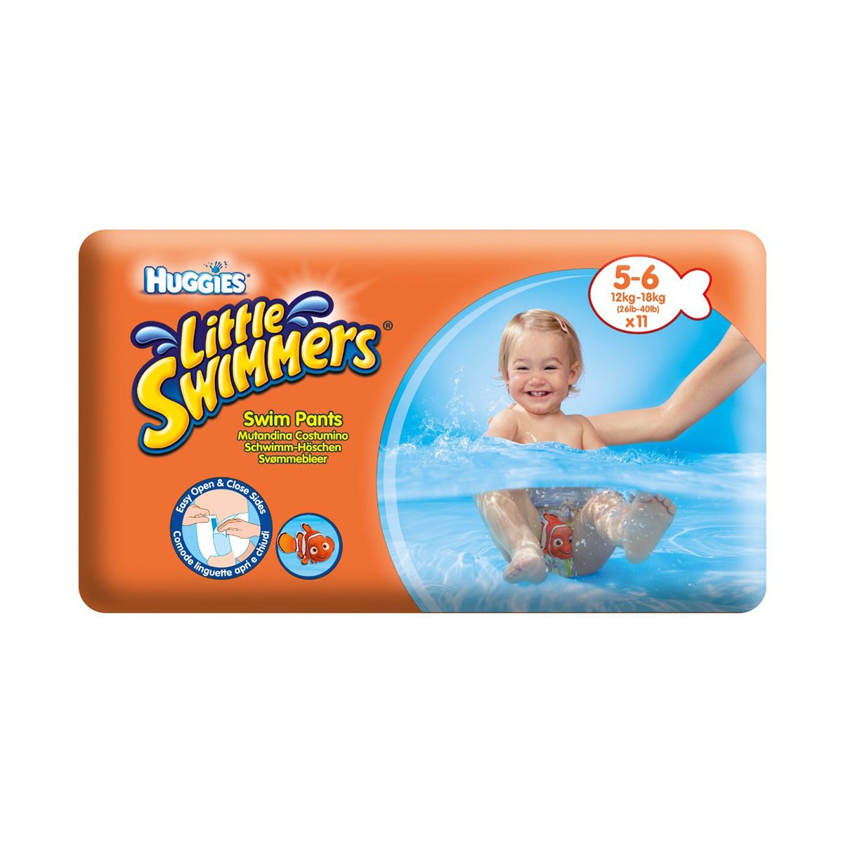 chilotei impermeabili copii huggies little swimmers 5, 11 buc, 12 - 18 kg