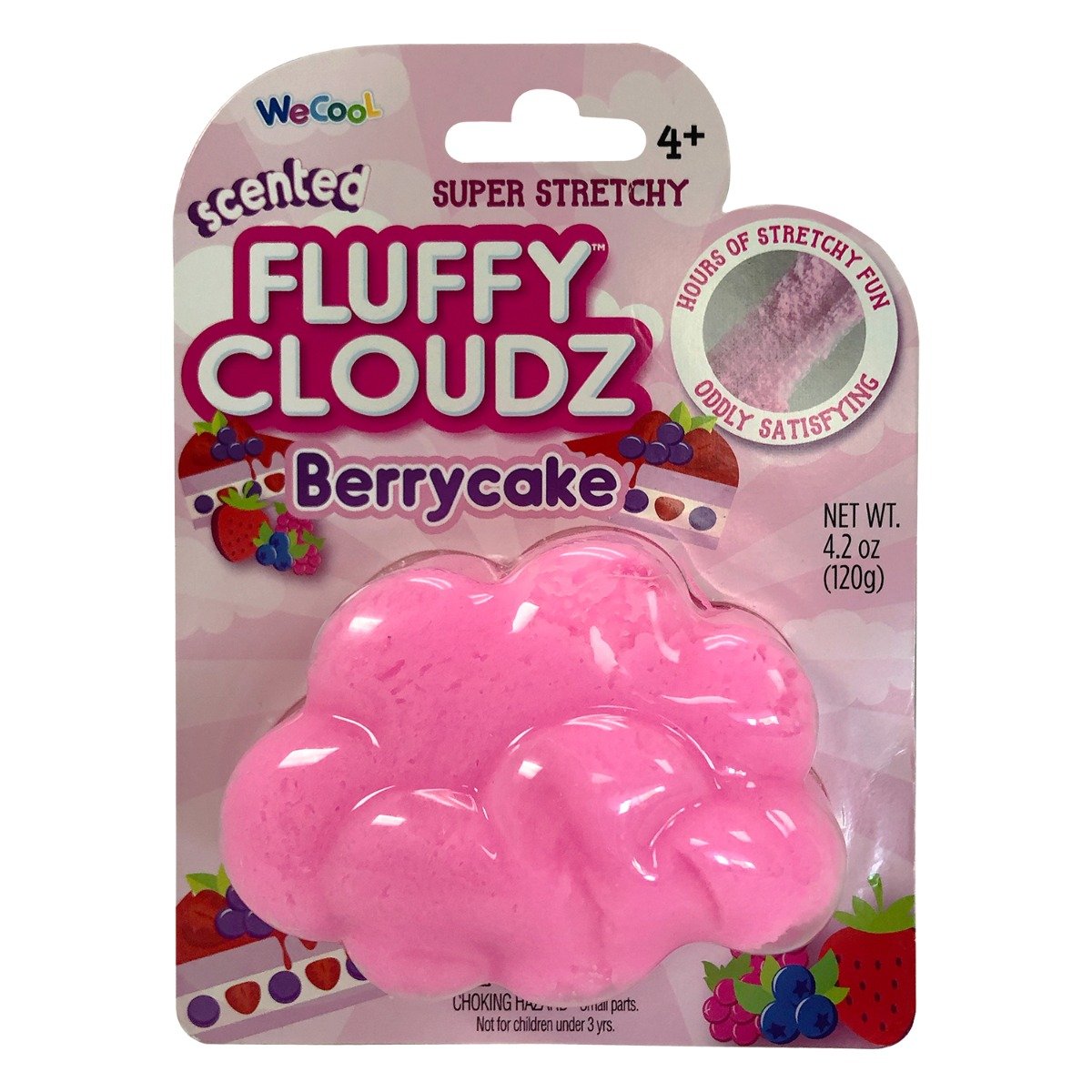 Slime parfumat cu surpriza Compound Kings – Fluffy Cloudz, Berrycake, 120 g Compound Kings