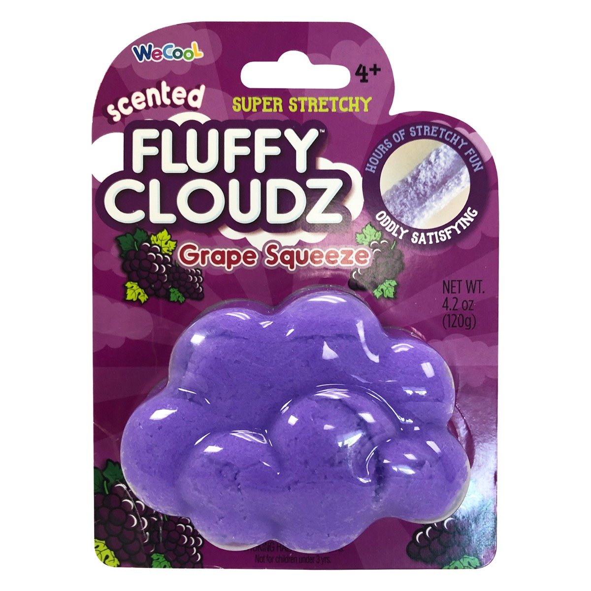 Slime parfumat cu surpriza Compound Kings – Fluffy Cloudz, Grape Squeeze, 120 g Compound Kings