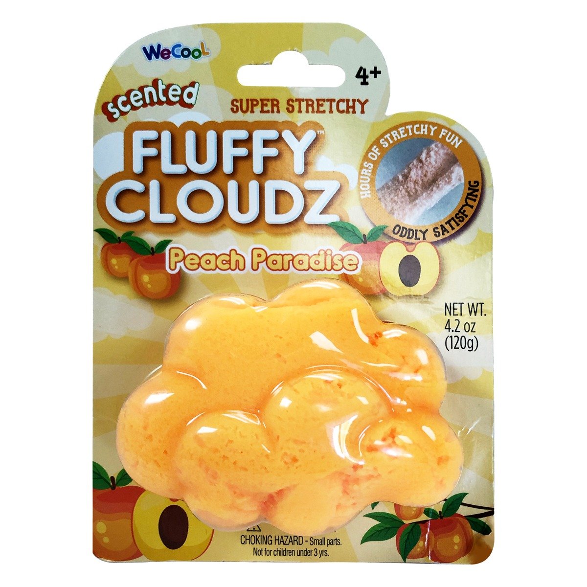 Slime parfumat cu surpriza Compound Kings – Fluffy Cloudz, Peach Paradise, 120 g Compound Kings imagine noua
