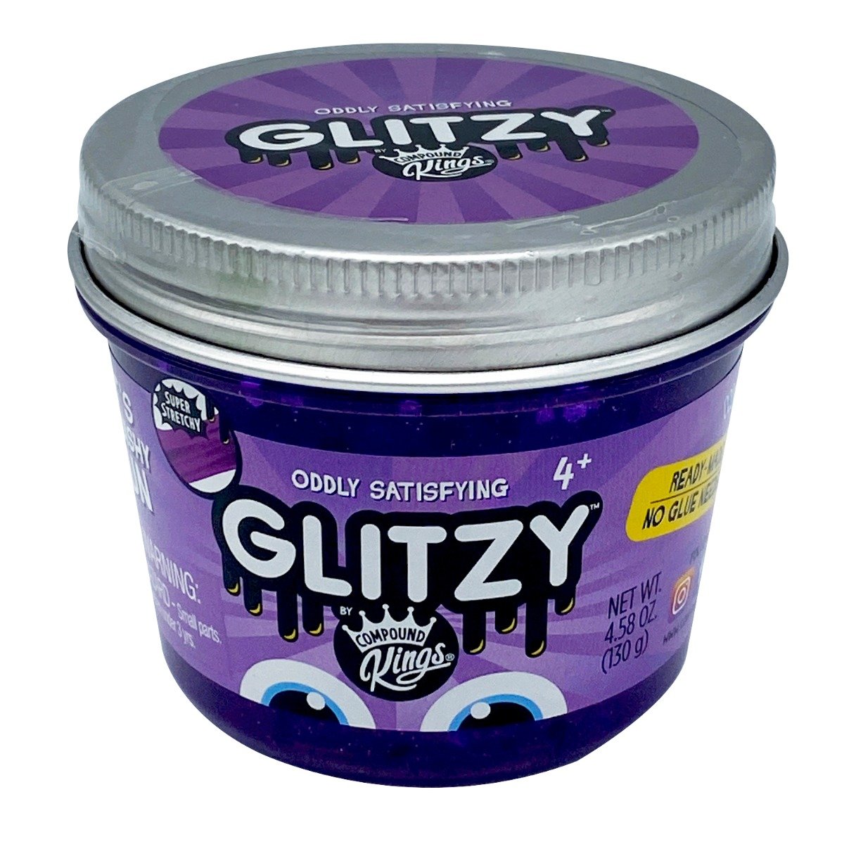 Gelatina Compound Kings - Slime Glitzy, Purple, 130 g