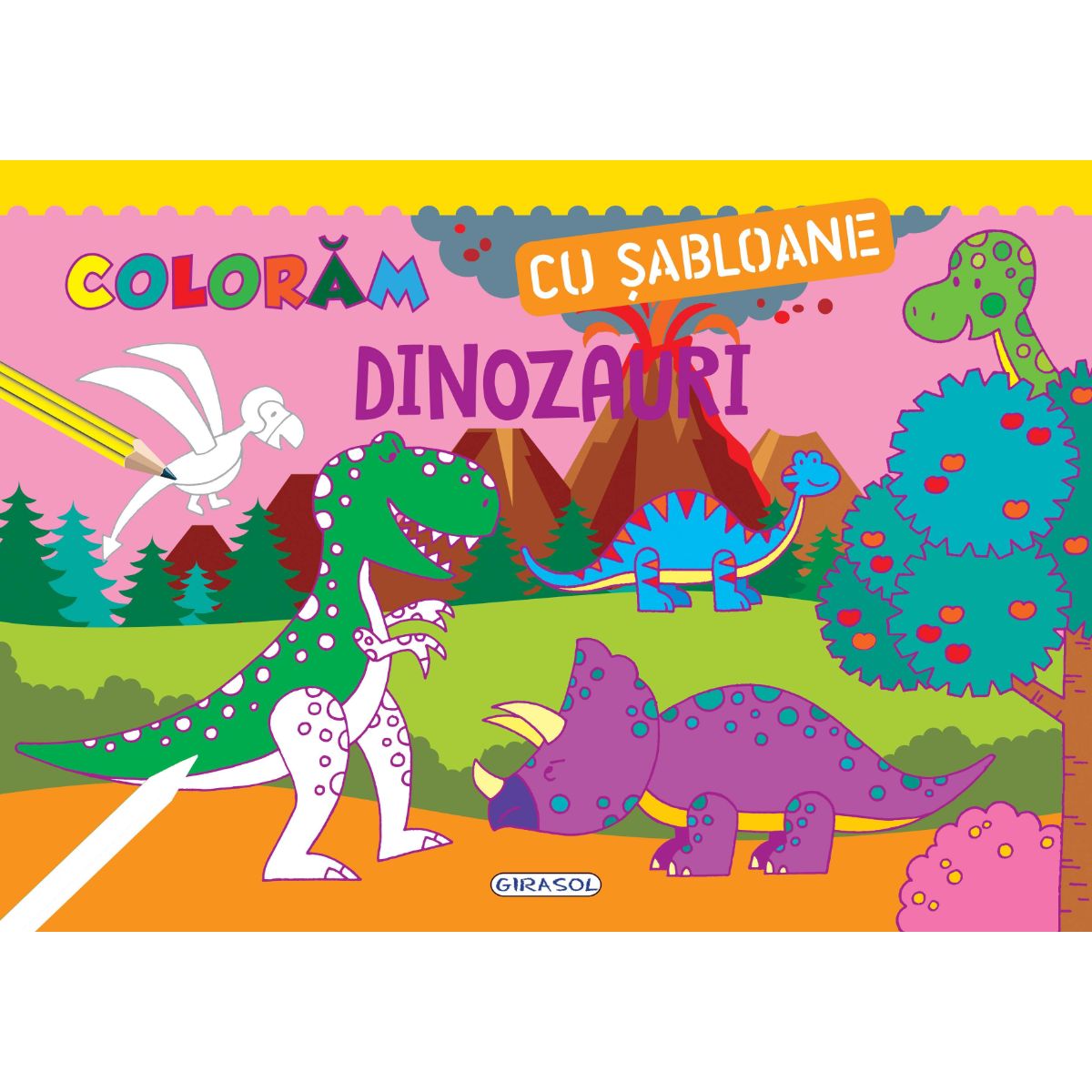 Coloram cu sabloane – Dinozauri carti imagine 2022 protejamcopilaria.ro