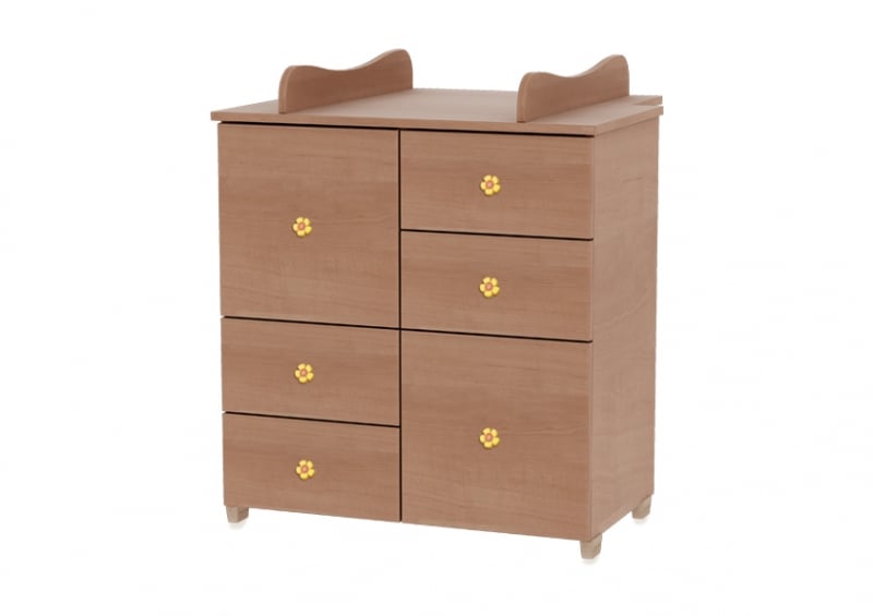 comoda inalta cu masa de infasat lorelli, cherry