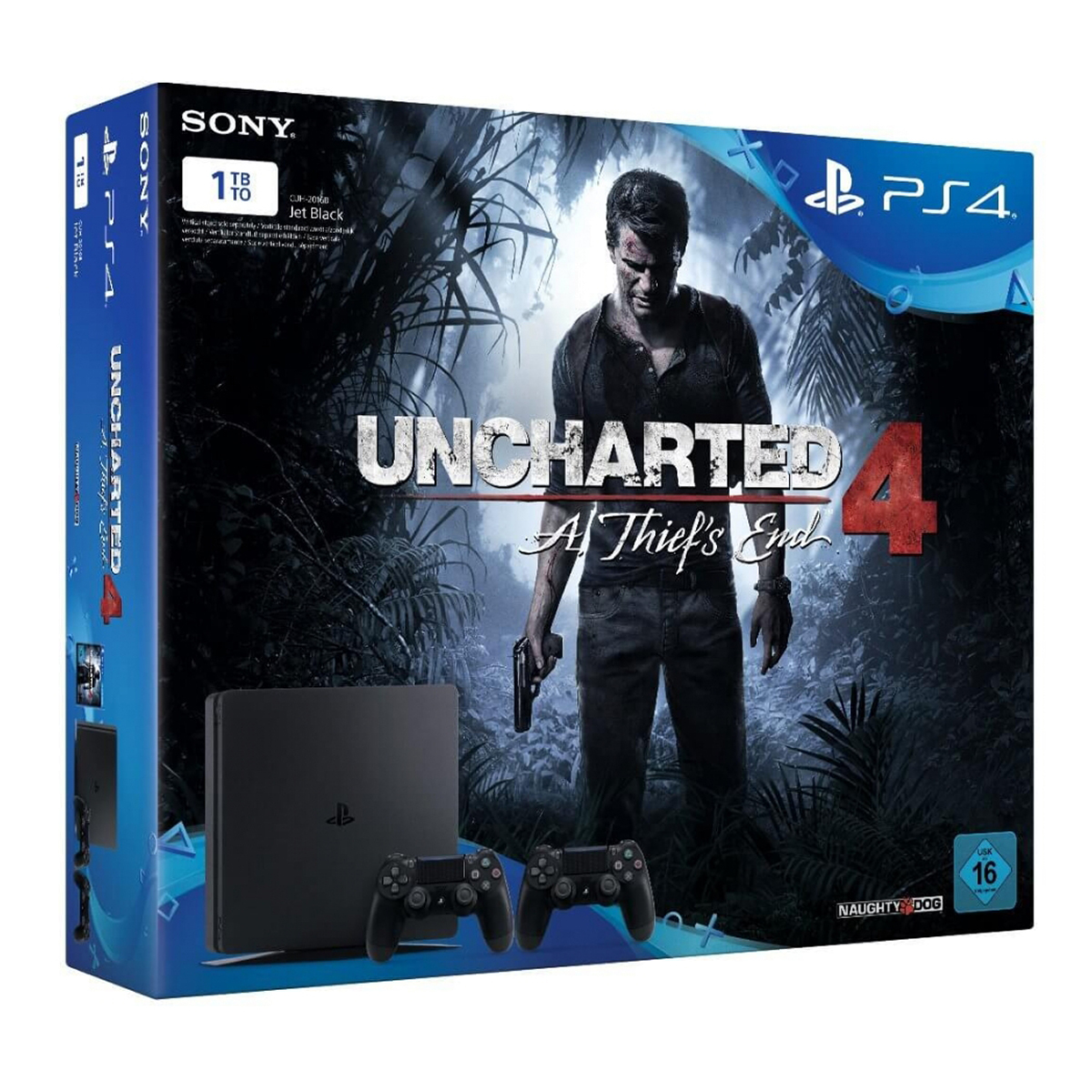 consola sony playstation 4 slim, 1tb + extra controller + uncharted 4