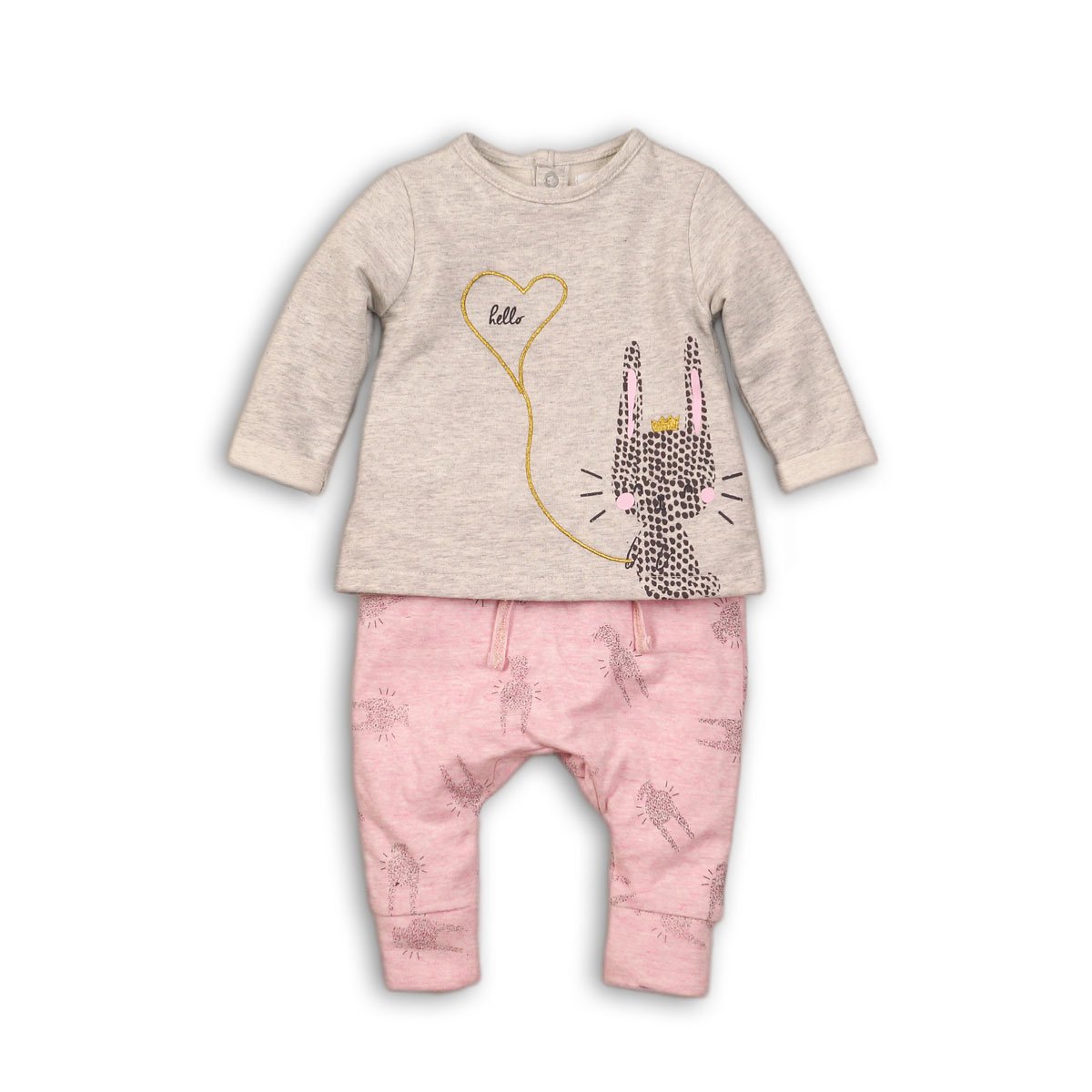 bluza si pantaloni cu imprimeu minoti crown