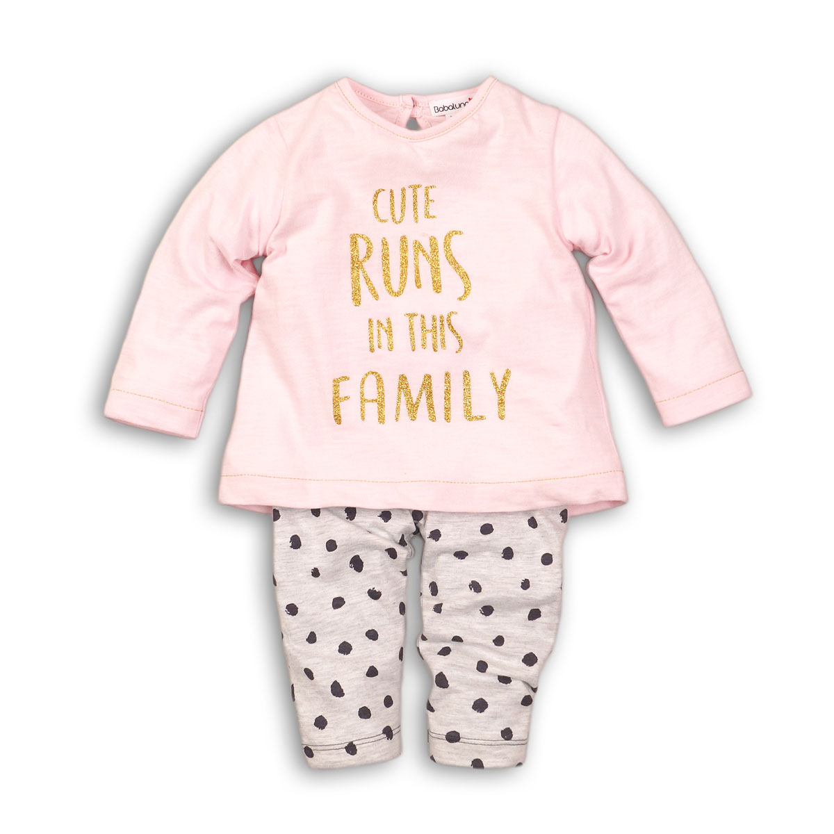 set bluza si pantaloni cu imprimeu minoti crown