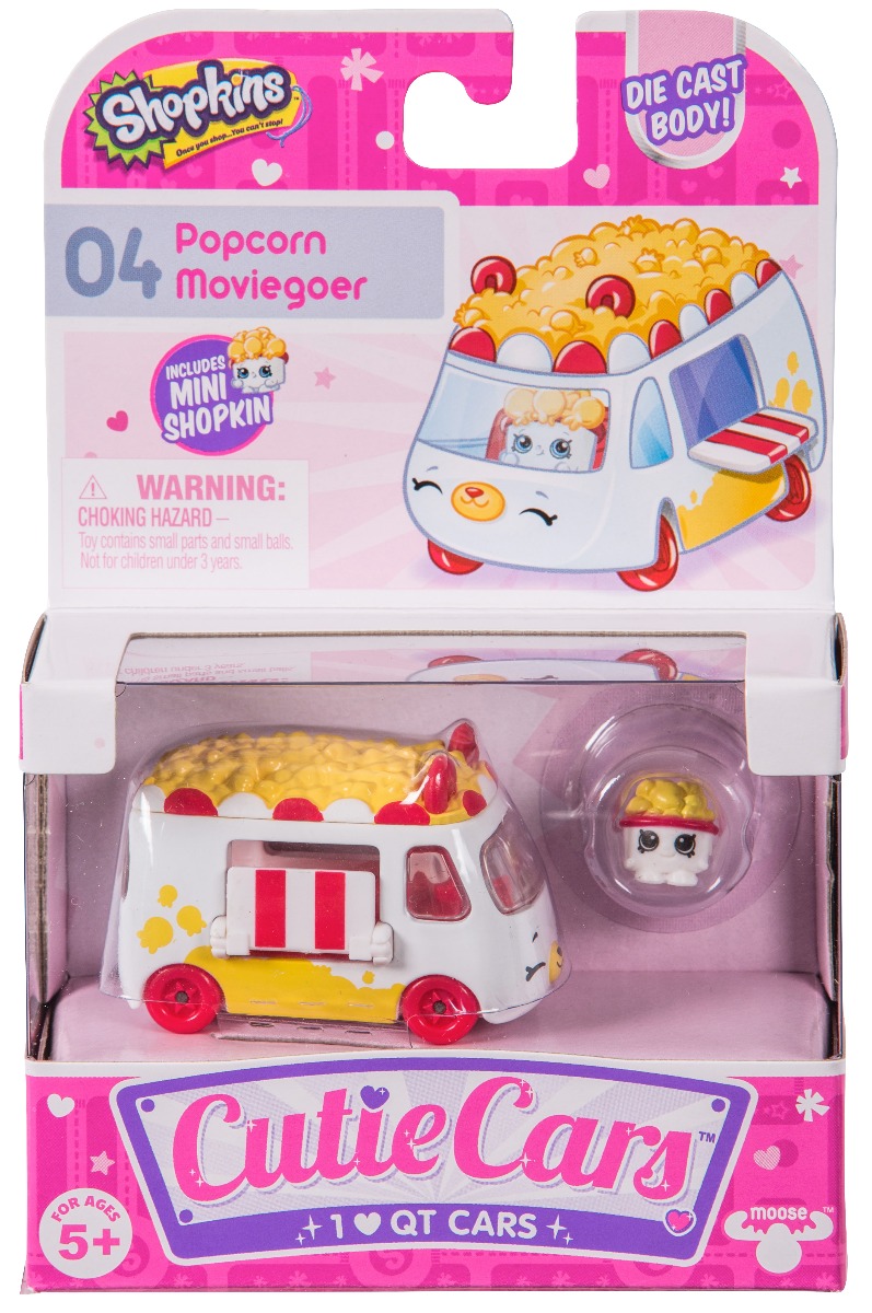 Cutie Cars Pachet cu 1 masinuta,Popcorn Moviegoer, Seria 2