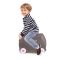 Valiza pentru copii Ride-On Benny Pisica Trunki, Gri, 46 cm