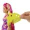 Papusa Barbie cu par lung si accesorii, Totally Hair Flowers