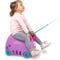 Valiza pentru copii Ride-On Pisicuta Cassie Trunki, Mov, 46 cm