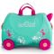 Valiza pentru copii Ride-On Flora Fairy Trunki, Turcoaz, 46 cm