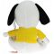Jucarie din material textil elastic, Grupo Moya, Snoopy cu bluza galbena, 32 cm
