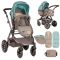 Carucior Lorelli Sistem 2 in 1 Beige Green Bear