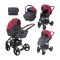 Set Carucior Lorelli Rimini, cos landou separat, Red & Black Lighthouse