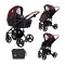 Set Carucior Lorelli Rimini, cos landou separat  inclus, Ruby Red Black