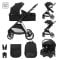 Carucior set 3 in 1, Lorelli Aspen, pana la 22 kg, Black