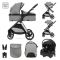 Carucior set 3 in 1, Lorelli Aspen, pana la 22 kg, Grey