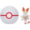 Figurina in bila Clip N Go Pokemon S2, Scorbunny si Premier Ball
