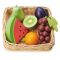 Cos cu fructe din lemn, Tender Leaf Toys, 6 piese