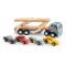 Transportatorul auto sport din lemn, Tender Leaf Toys, 5 piese