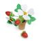 Capsuni in ghiveci, din lemn, Tender Leaf Toys, 13 piese