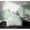 Set 3 piese lenjerie pat copii Viada Panda, 150 x 200 cm