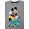 Tricou cu maneca lunga si imprimeu Disney Mickey, Gri 29112348