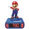 Ceas desteptator digital cu lumina de noapte, Lexibook, Super Mario