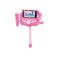 Stativ reglabil cu 2 microfoane, Lexibook Barbie, efecte vocale, lumini si bluetooth speaker, Roz