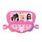 Stativ reglabil cu 2 microfoane, Lexibook Barbie, efecte vocale, lumini si bluetooth speaker, Roz