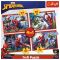 Puzzle 4 in 1, Trefl, Eroul Spiderman (35, 48, 54 si 70 piese)