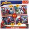 Puzzle 4 in 1, Trefl, Eroul Spiderman (35, 48, 54 si 70 piese)