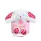Jucarie de plus in punga cadou, Doudou, Iepuras, Te iubesc, 25 cm