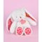 Jucarie de plus in punga cadou, Doudou, Iepuras, Te iubesc, 25 cm