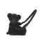 Jucarie de plus, Doudou, Ursulet, geanta crossbody, Negru, 30 cm