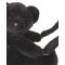 Jucarie de plus, Doudou, Ursulet, geanta crossbody, Negru, 30 cm