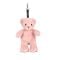 Jucarie de plus, Doudou, Breloc, Roz, 20 cm