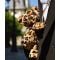 Jucarie de plus, Doudou, Ursulet, geanta crossbody, Leopard, 30 cm