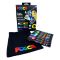 Set markere Posca, UNI PC-5M, 1.8-2.5 MM, cutie de carton si saculet, 8 culori