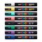 Set markere Posca, UNI PC-5M, 1.8-2.5 MM, cutie de carton si saculet, 8 culori